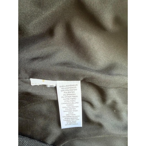 LOFT Skirt Womens Size 14 Black White Plaid Mini Zipper Lined Preppy Chic - Picture 6 of 7